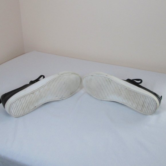 Banana Republic Mens Black Leather w\ White Sole Sneakers Size 11 Used-G… - Picture 5 of 8